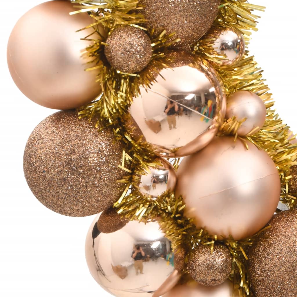 Vidaxl julekrans 45 cm polystyren rosé guld