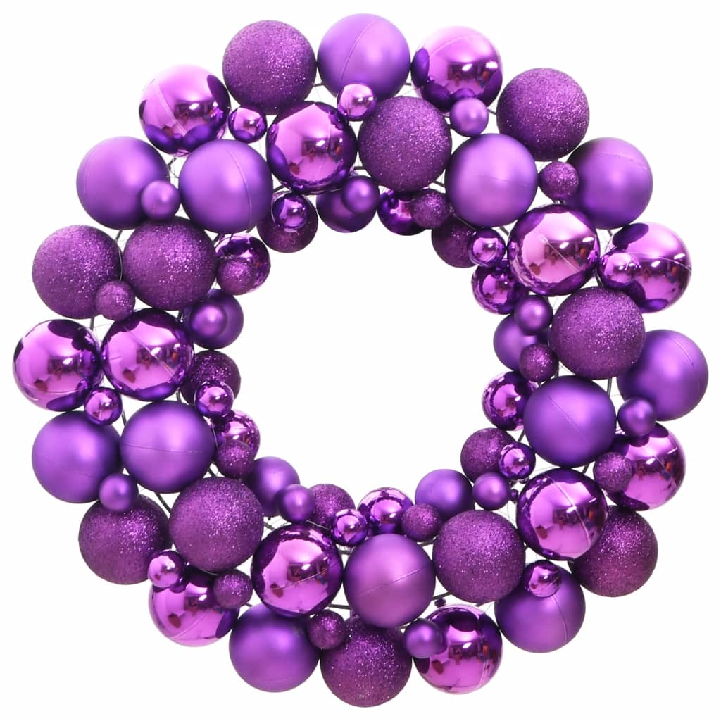 Vidaxl julekrans 45 cm polystyren lilla