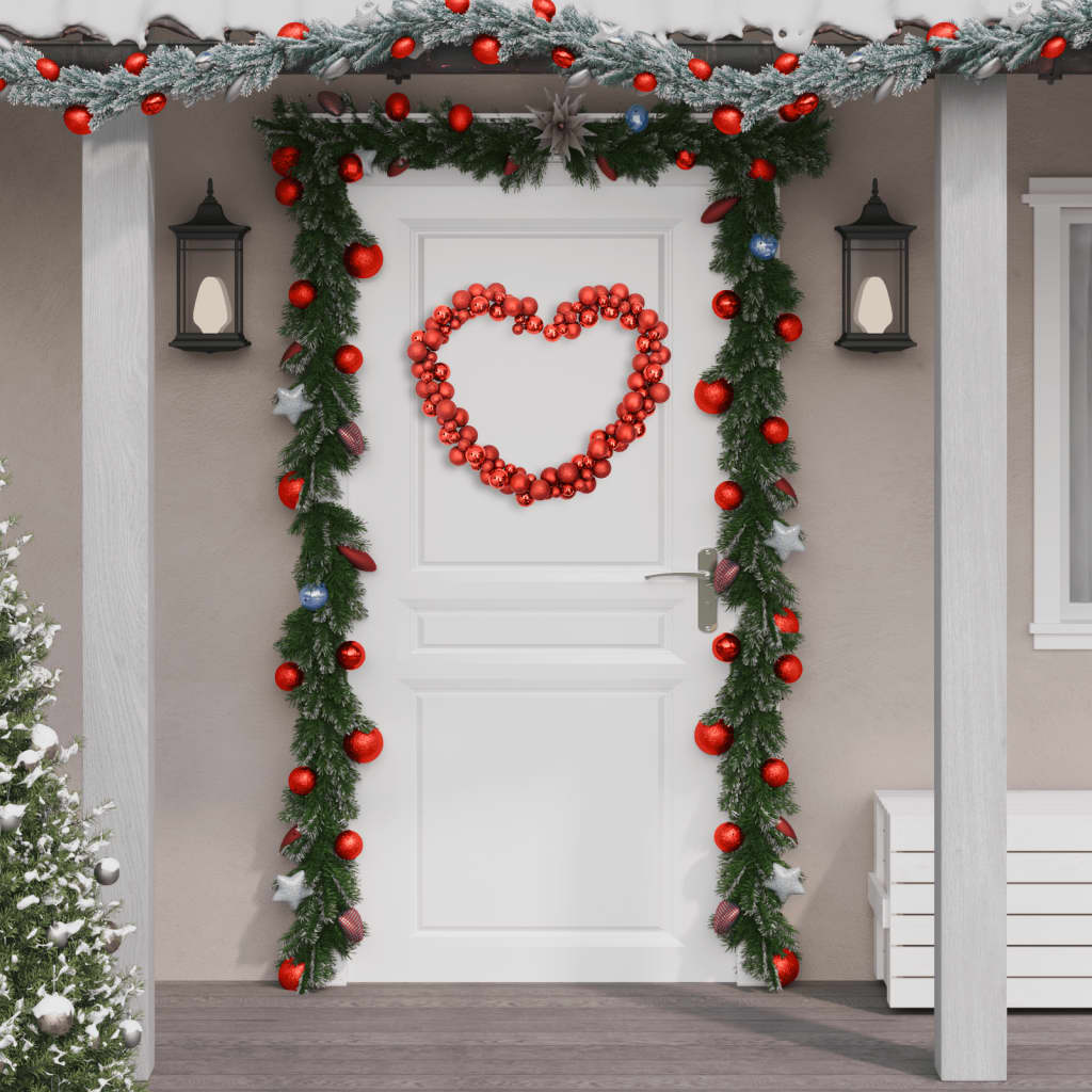 Vidaxl Christmas Garland Balls 175 cm polystyren rød