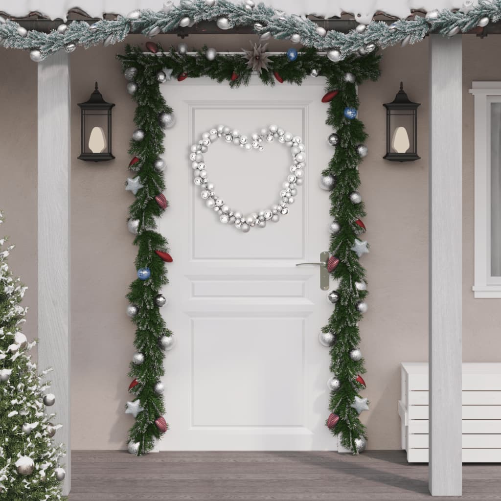 Vidaxl Christmas Garland Balls 175 cm polystyren sølvfarvet