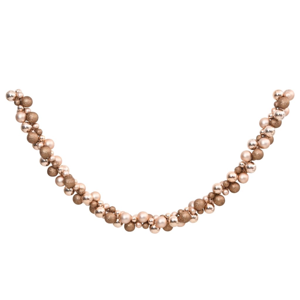 Vidaxl Christmas Garland Balls 175 cm polystyren rosé guldfarvet