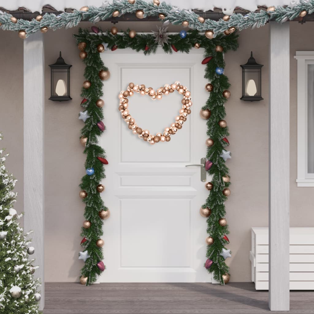 Vidaxl Christmas Garland Balls 175 cm polystyren rosé guldfarvet