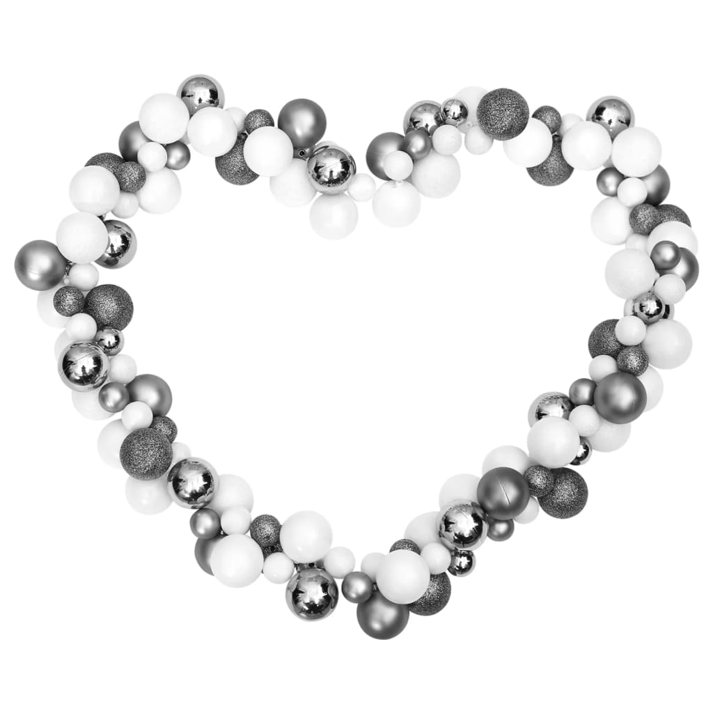 Vidaxl Christmas Garland Balls 175 cm polystyren hvid og grå
