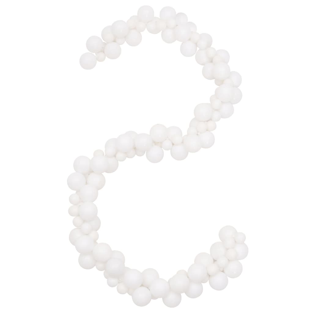 Vidaxl Christmas Garland Balls 175 cm polystyren hvid