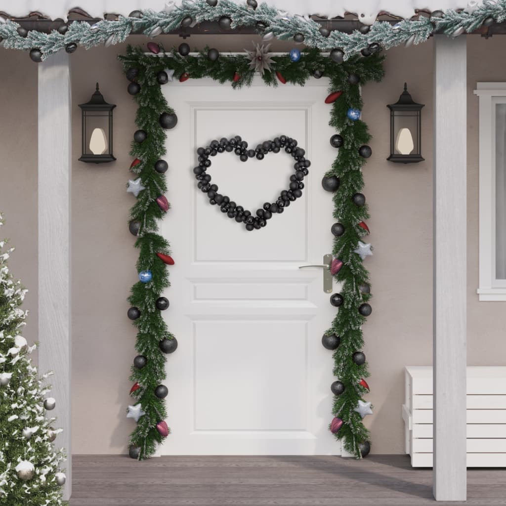 Vidaxl Christmas Garland Balls 175 cm polystyren sort
