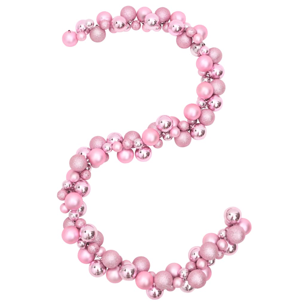 Vidaxl Christmas Garland Balls 175 cm polystyrenrosa