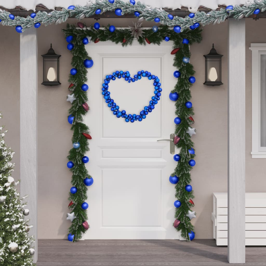 Vidaxl Christmas Garland Balls 175 cm polystyrenblå