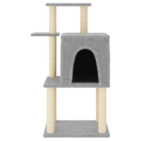 Vidaxl kattemøbler med sisal skrabe stolper 97 cm lysegrå