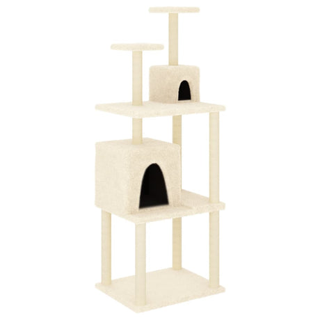 Vidaxl kattemøbler med sisal skraber stillinger 167 cm creme -farvet