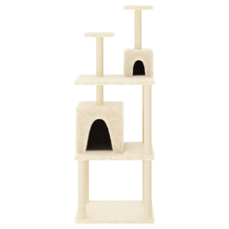 Vidaxl kattemøbler med sisal skraber stillinger 167 cm creme -farvet