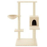 Vidaxl kattemøbler med sisal skrabe stolper 95 cm creme -farvet