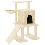 Vidaxl kattemøbler med sisal skrabe stolper 96,5 cm creme -farvet