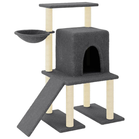 Vidaxl Cat Furniture With Sisal Scratching Posts 96,5 cm mørkegrå