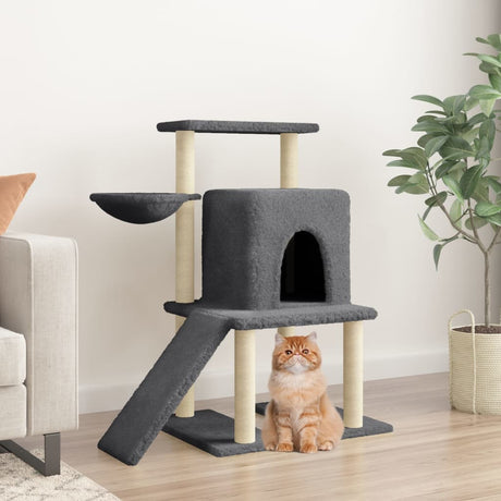 Vidaxl Cat Furniture With Sisal Scratching Posts 96,5 cm mørkegrå