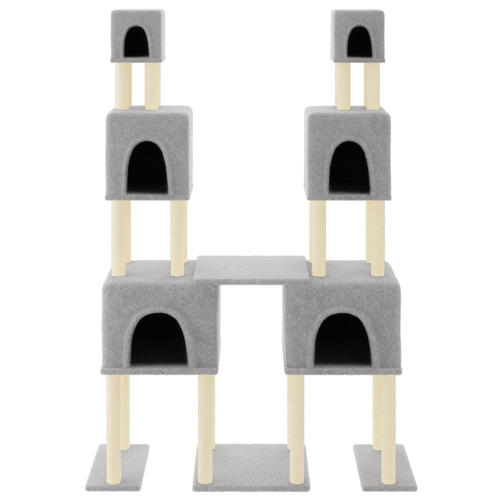 Vidaxl kattemøbler med sisal skrabe poster 199 cm lysegrå