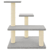 Vidaxl kattemøbler med sisal skrabe stillinger 61 cm lysegrå