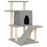 Vidaxl kattemøbler med sisal skrabe stolper 97 cm lysegrå