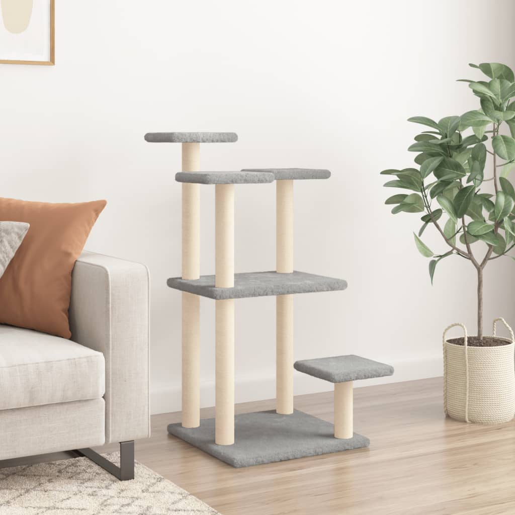 Vidaxl Scratching Posts med platforme 98,5 cm lysegrå