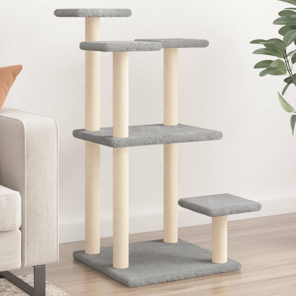 Vidaxl Scratching Posts med platforme 98,5 cm lysegrå