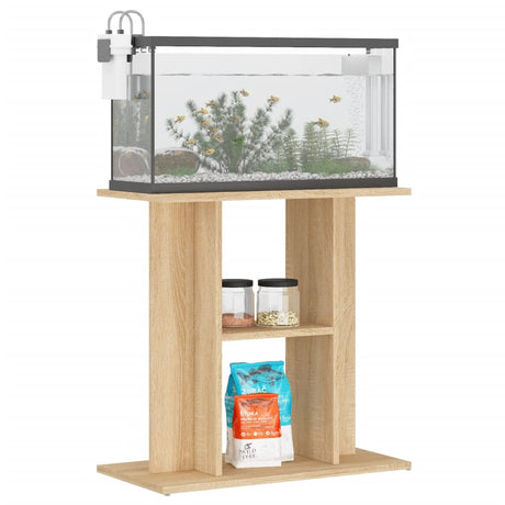 Vidaxl Aquarium Standard 60x30x60 cm Forarbejdet træ Sonoma eg Farvet