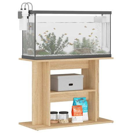 Vidaxl Aquarium Standard 80x35x60 cm forarbejdet træ sonoma eg farvet