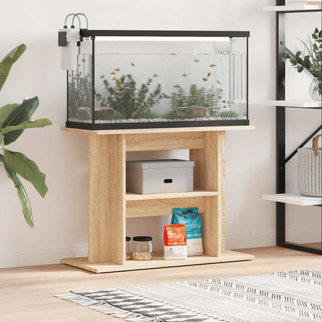 Vidaxl Aquarium Standard 80x35x60 cm forarbejdet træ sonoma eg farvet