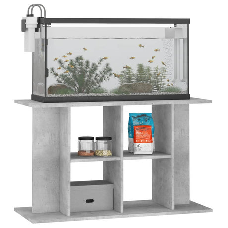 Vidaxx akvariestativ betongrå 100x40x60 cm konstrueret træ