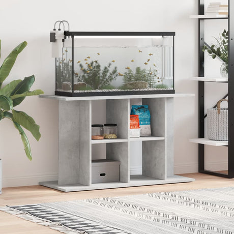 Vidaxx akvariestativ betongrå 100x40x60 cm konstrueret træ
