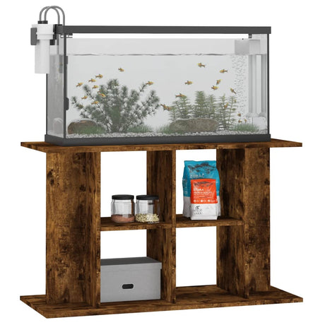 Vidaxl Aquarium Standard 100x40x60 cm Forarbejdet træ Røget eg Farve