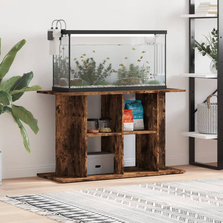 Vidaxl Aquarium Standard 100x40x60 cm Forarbejdet træ Røget eg Farve