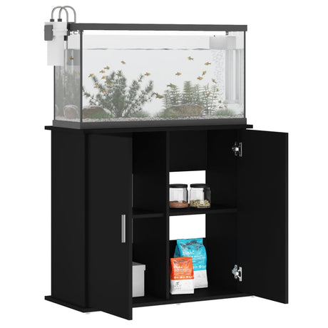 Vidaxl Aquarium Standard 81x36x73 cm Forarbejdet træ sort