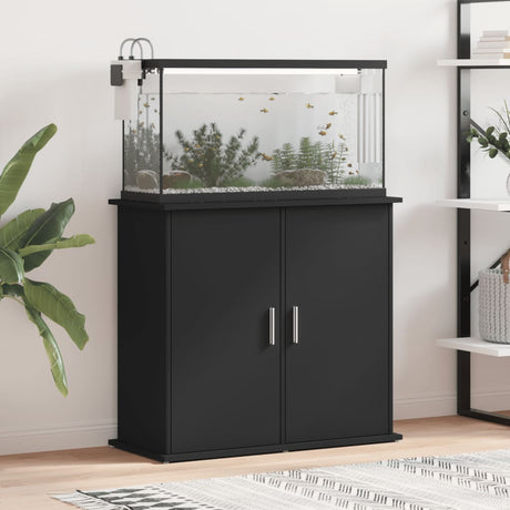 Vidaxl Aquarium Standard 81x36x73 cm Forarbejdet træ sort