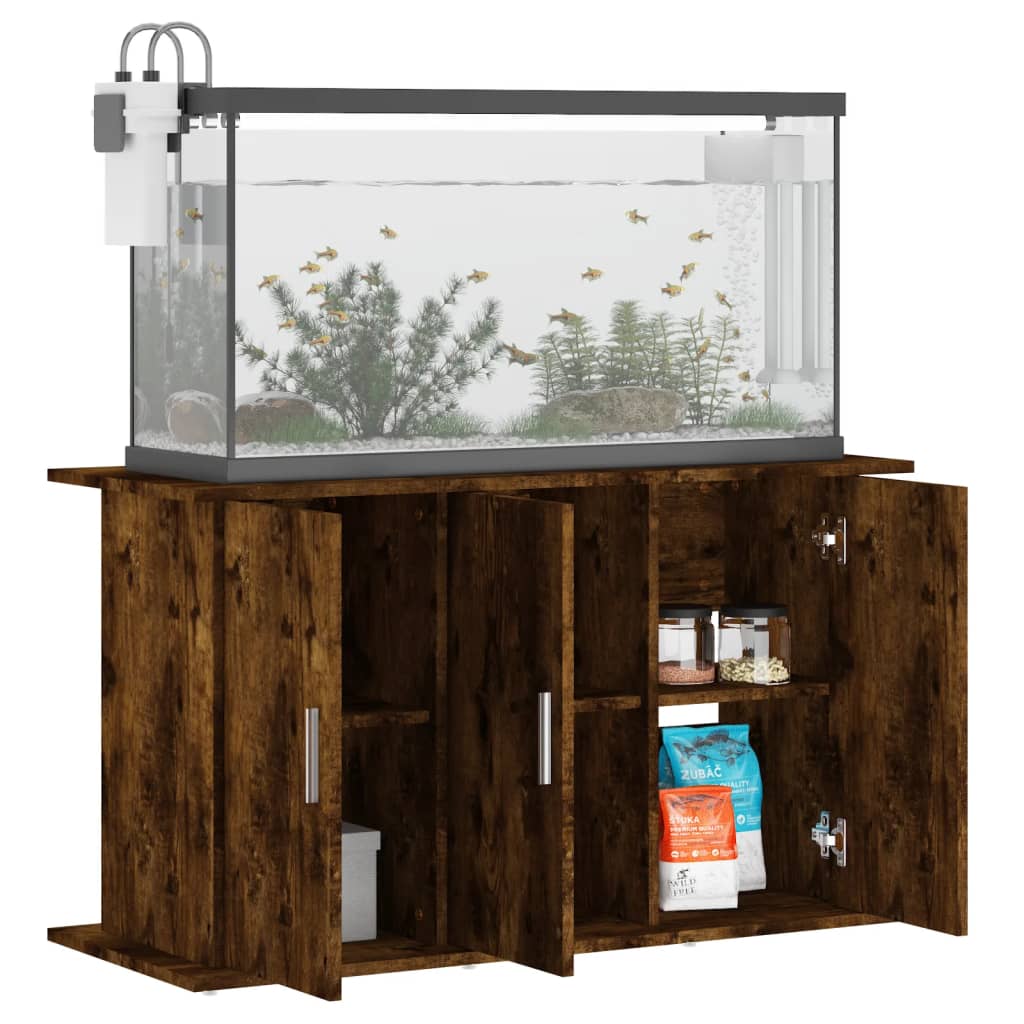 Vidaxl Aquarium Standard 101x41x58 cm Forarbejdet træ Røget eg Farve