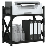 Vidaxl-printer står 2-lag 40x20x40 cm forarbejdet træ sort