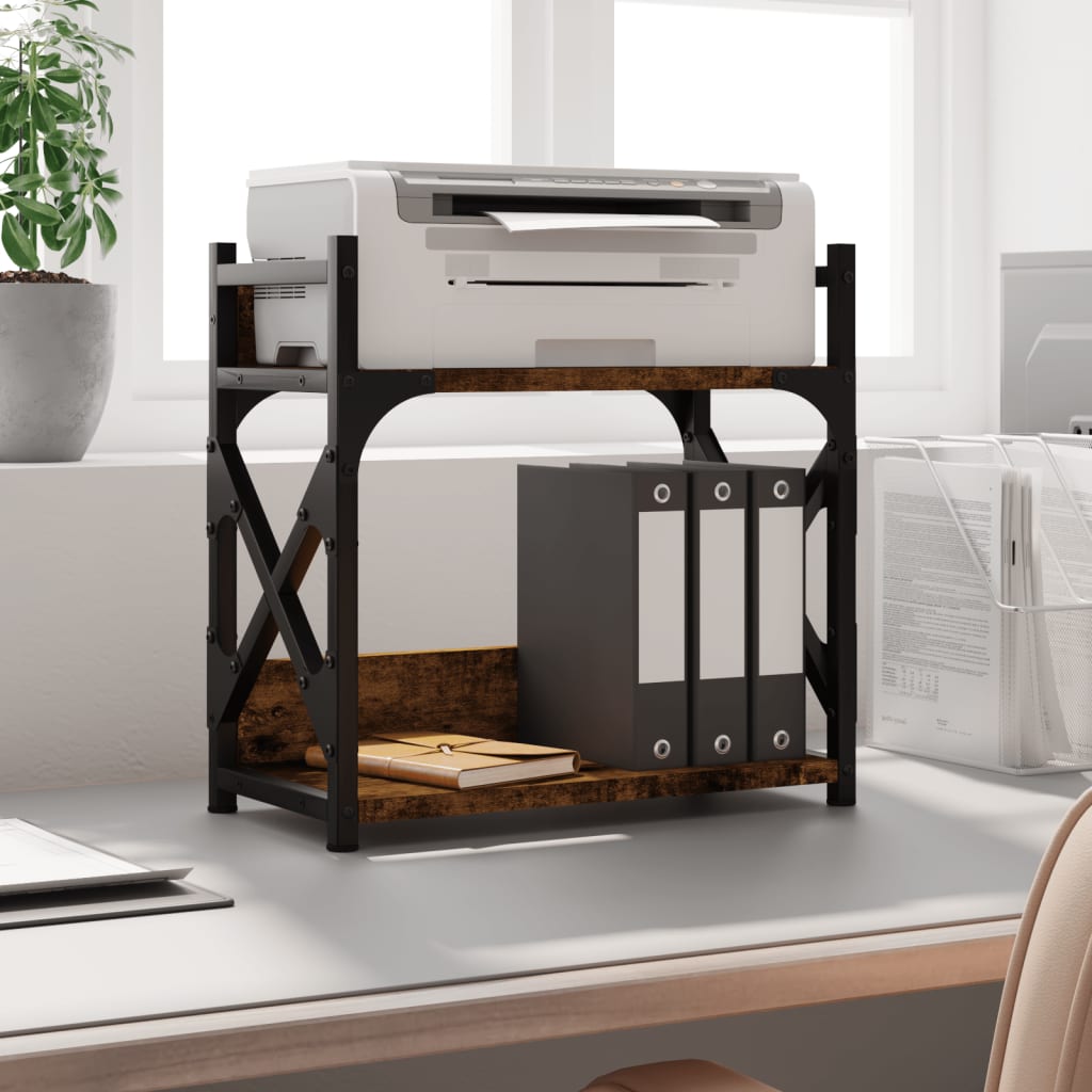 Vidaxl Printer Stand 2-lag 40x20x40 cm Property Wood Smoked Oak