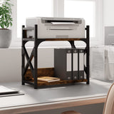 Vidaxl Printer Stand 2-lag 40x20x40 cm Property Wood Smoked Oak