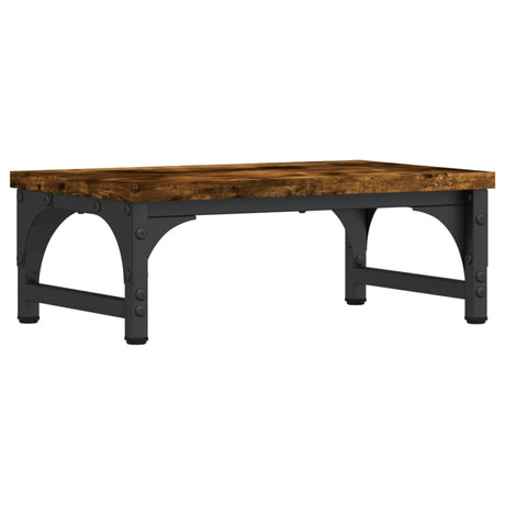 Vidaxxl Monitor Stand 37x23x14 cm Forarbejdet træ, røget eg