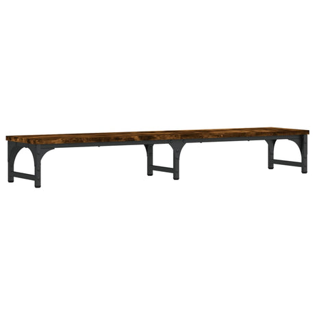 Vidaxxl Monitor Stand 105x23x15,5 cm Forarbejdet træ, røget eg Farve