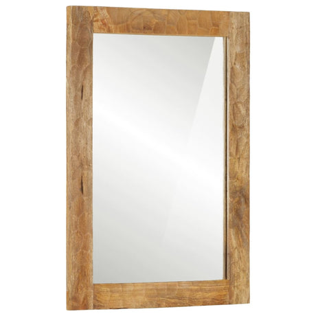 Vidaxl badeværelse spejl 50x70x2,5 cm fast mango træ og glas
