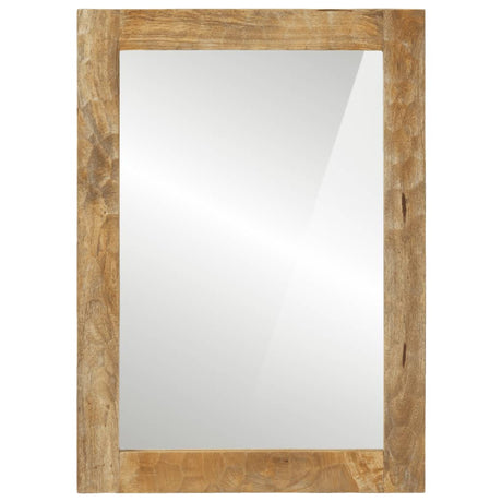 Vidaxl badeværelse spejl 50x70x2,5 cm fast mango træ og glas