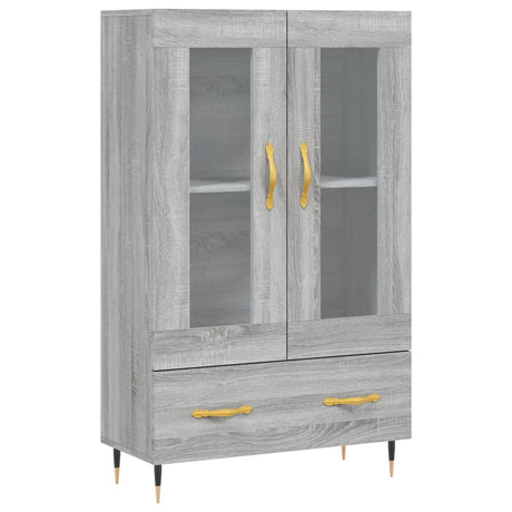 Vidaxl hoge kast 69,5x31x115 cm bewerkt hout grijs sonoma eikenkleurig