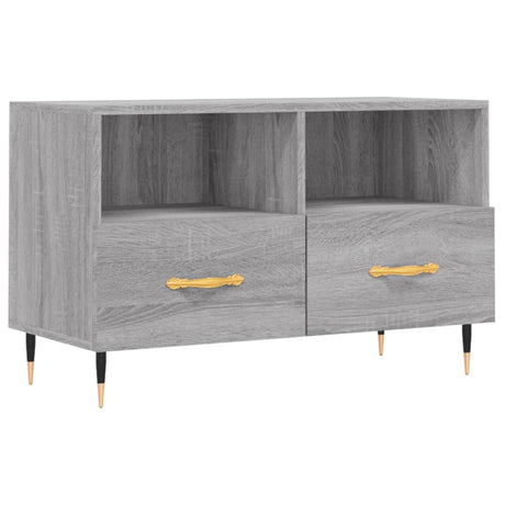 Vidaxl tv-meubel 80x36x50 cm bewerkt hout grijs sonoma eikenkleurig