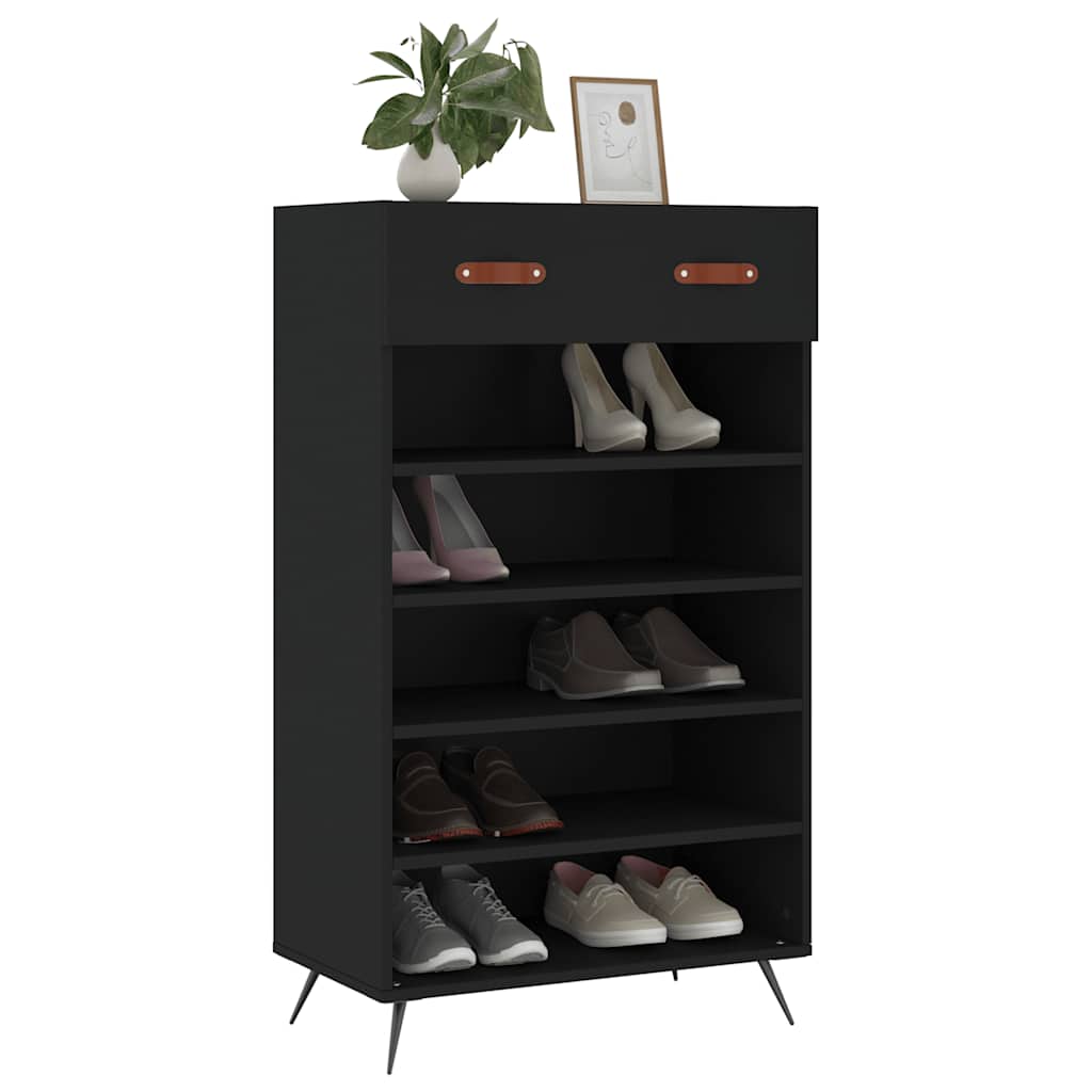 Vidaxl schoenenkast 60x35x105 cm bewerkt hout zwart