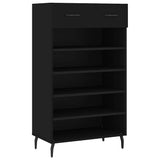 Vidaxl schoenenkast 60x35x105 cm bewerkt hout zwart