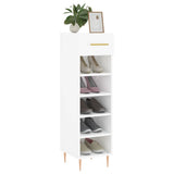 Vidaxl schoenenkast 30x35x105 cm bewerkt hout hoogglans wit