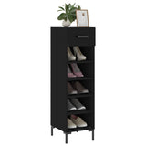Vidaxl schoenenkast 30x35x105 cm bewerkt hout zwart