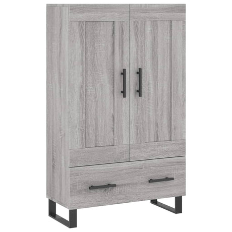 Vidaxl hoge kast 69,5x31x115 cm bewerkt hout grijs sonoma eikenkleurig