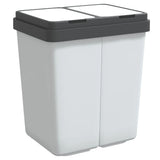 Vidaxl affald kan dobbelt 2x25 l hvid