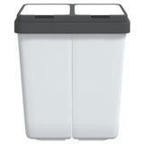 Vidaxl affald kan dobbelt 2x25 l hvid