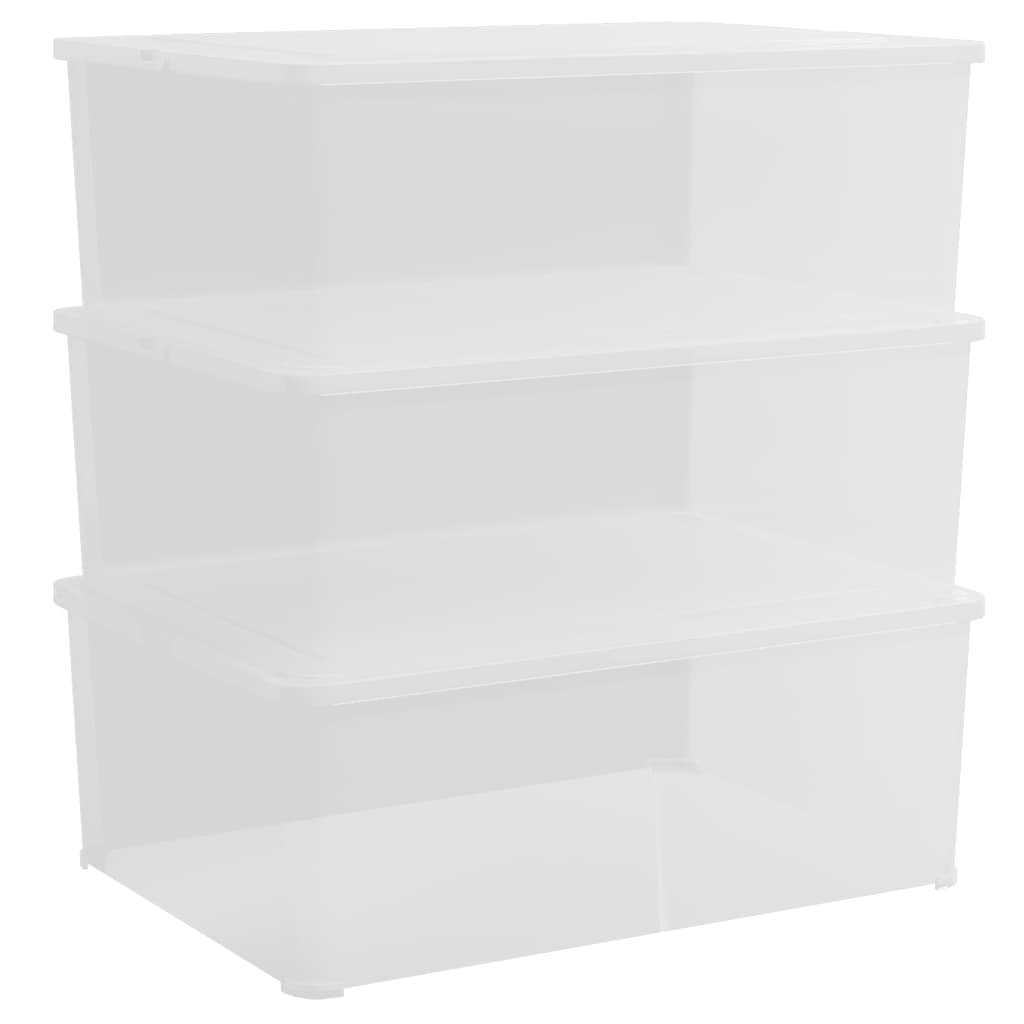 Vidaxl opbevaringsbokse Plastik 3 st Stackable 10 L